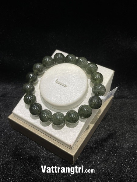 Vòng tay thạch anh tóc xanh vip 13.6ly