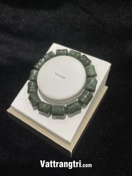 Vòng tay thạch anh tóc xanh khúc 12ly