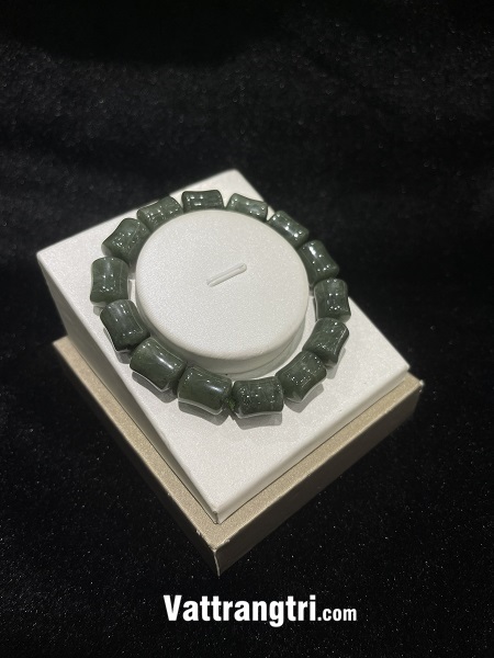 Vòng tay thạch anh tóc xanh khúc 12ly