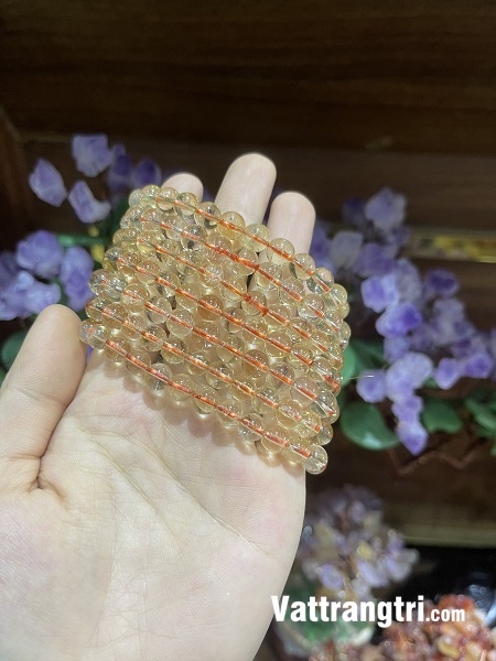 Vòng tay thạch anh vàng 7-16ly