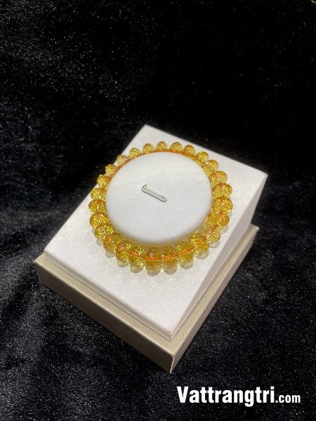 Vòng tay thạch anh vàng giác cúc 10ly