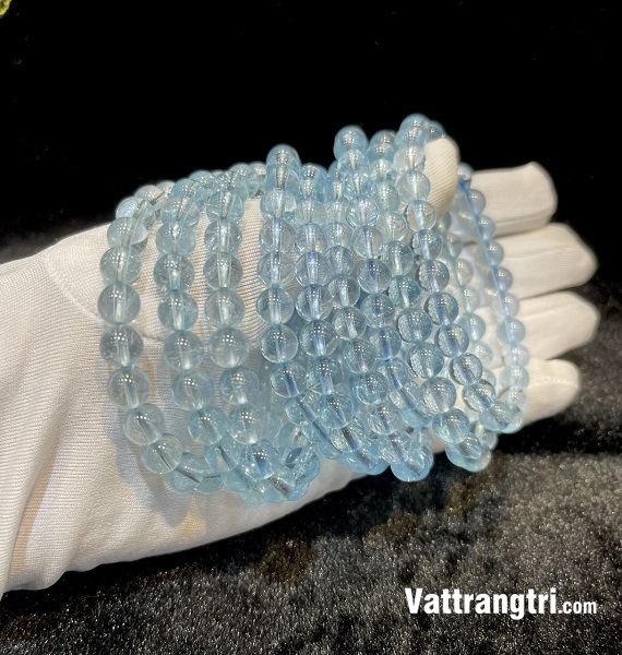 Vòng tay topaz xanh bầu trời 7ly
