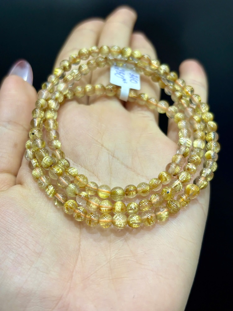 Vòng Thạch Anh Tóc Vàng Quấn 3
