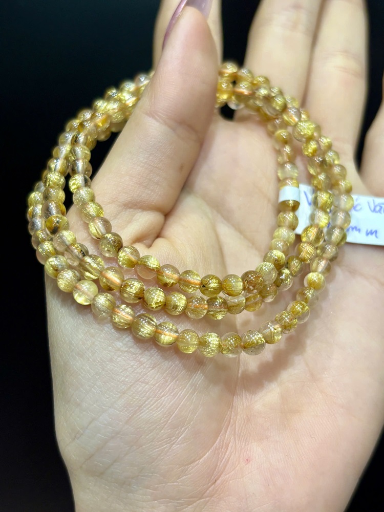 Vòng Thạch Anh Tóc Vàng Quấn 3