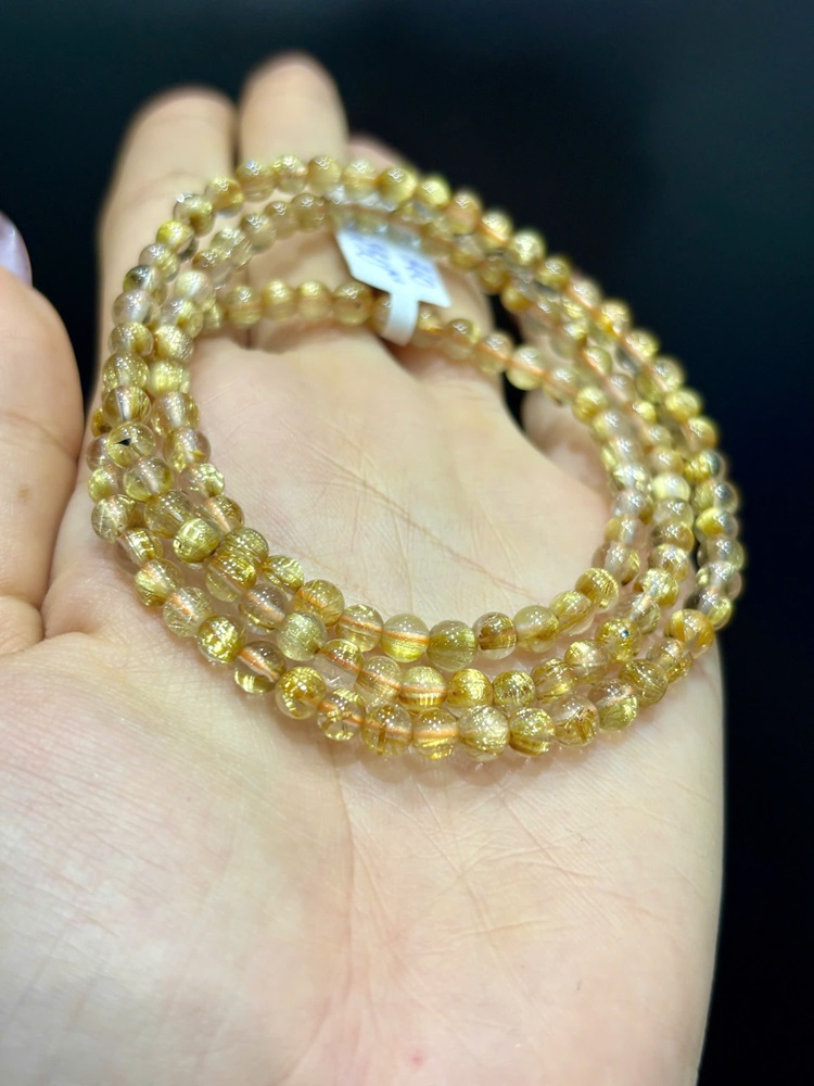 Vòng Thạch Anh Tóc Vàng Quấn 3