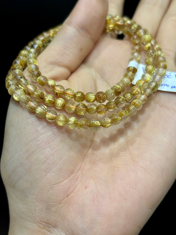 Vòng Thạch Anh Tóc Vàng Quấn 3
