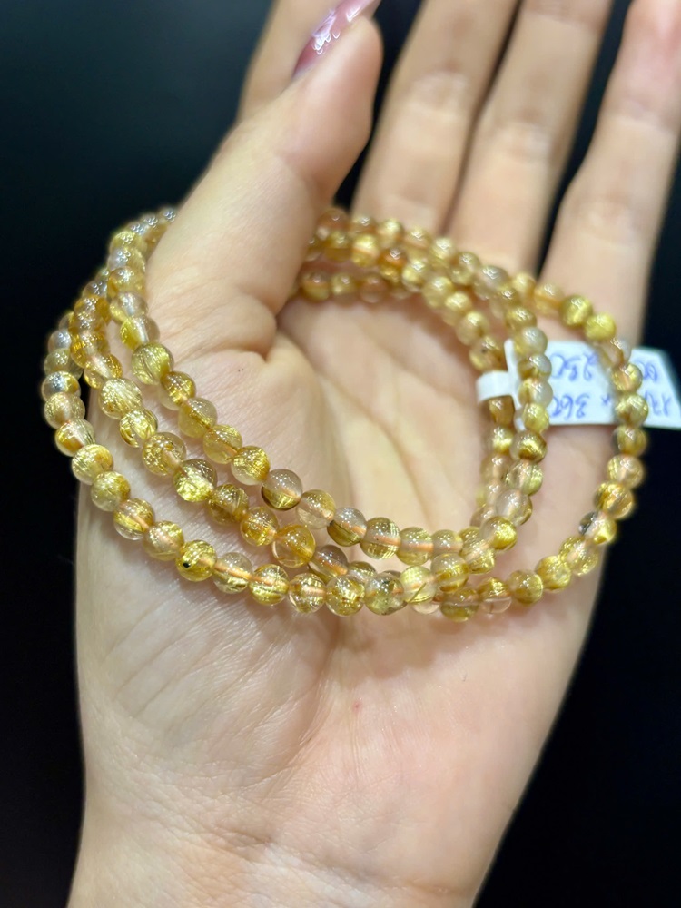 Vòng Thạch Anh Tóc Vàng Quấn 3