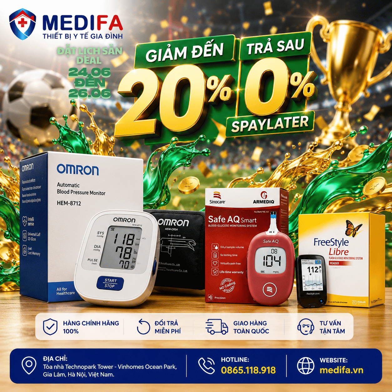Siêu Hội Sale Lương Về 25/06 tại MEDIFA: Giải Pháp Bảo Vệ Sức Khỏe Gia Đình Tiết Kiệm Mùa Sân Cỏ