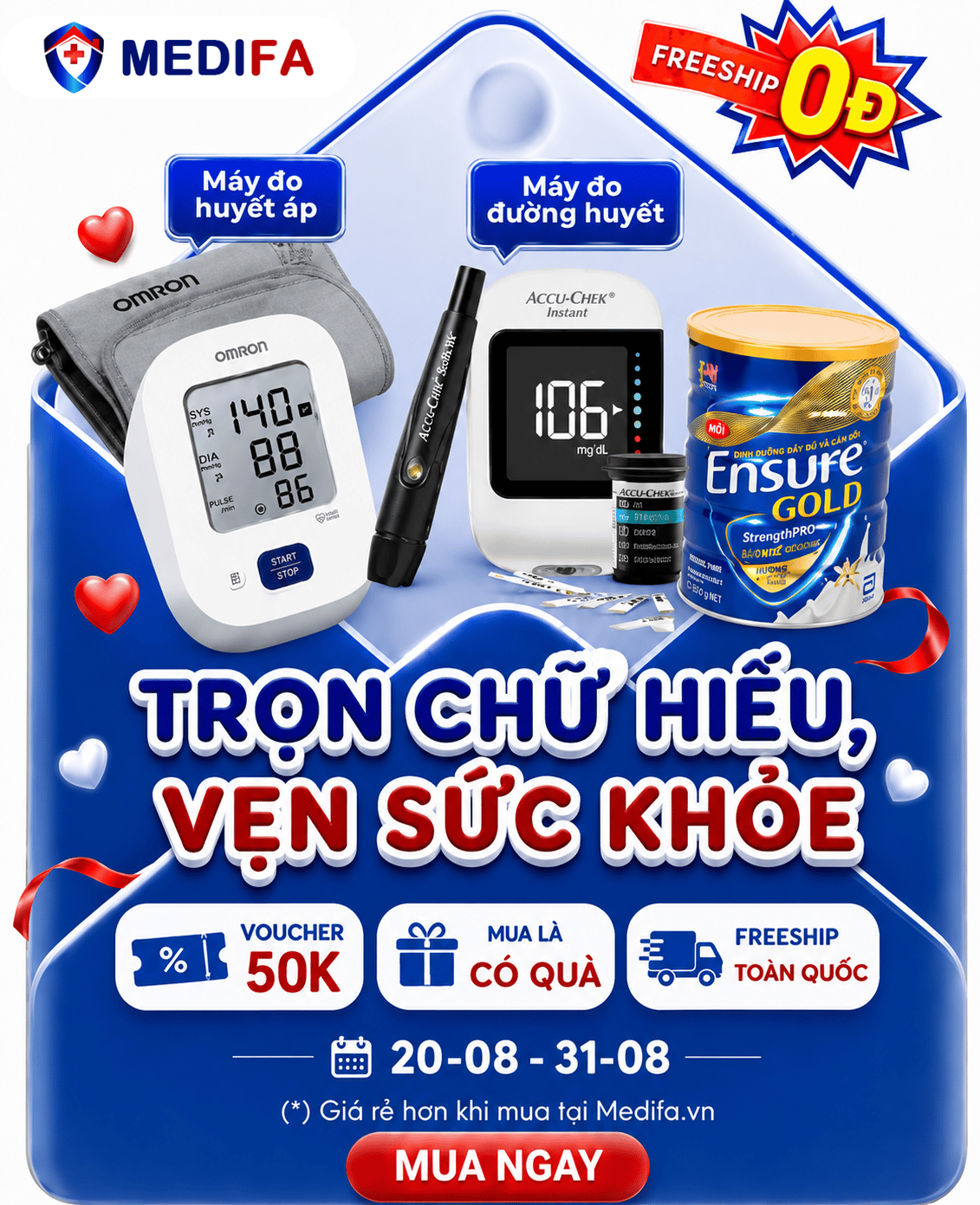 Trọn Chữ Hiếu, Vẹn Sức Khỏe – Món Quà Vu Lan Ý Nghĩa Dành Tặng Cha Mẹ Từ MEDIFA