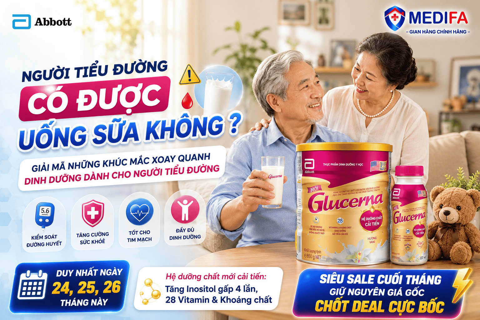 Người Tiểu Đường Có Được Uống Sữa Không ? Giải Mã Những Khúc Mắc Xoay Quanh Dinh Dường Dành Cho Người Tiểu Đường - Phần 1