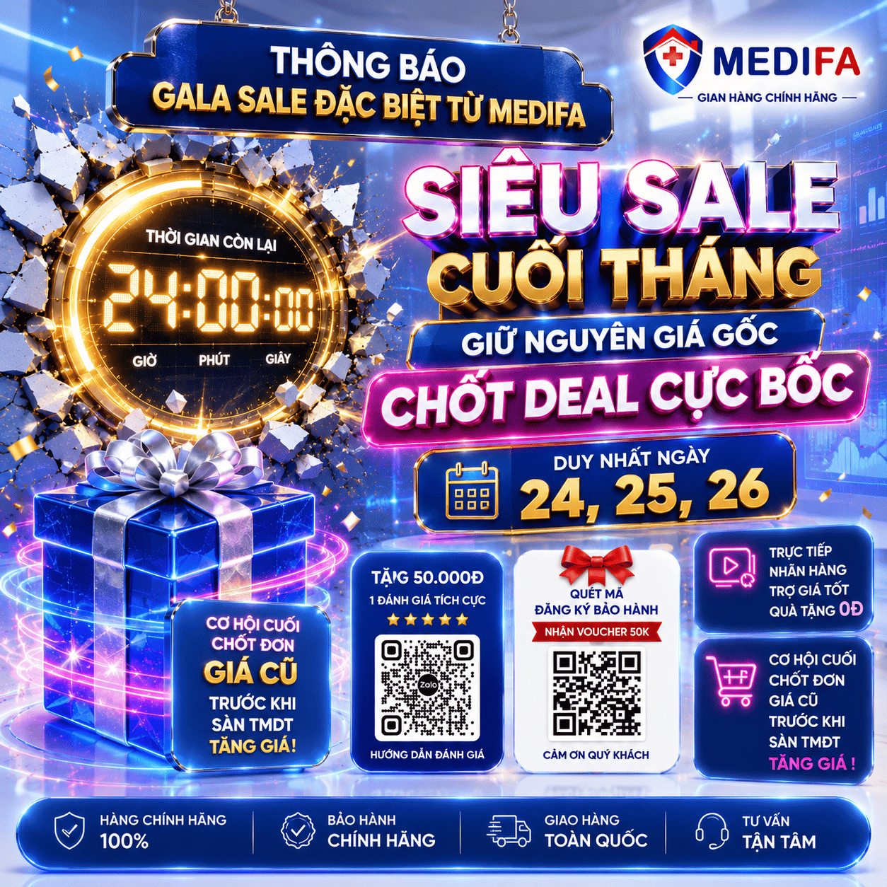 MEDIFA Thông Báo Chiến Dịch GaLa Sale Trước Thềm Điều Chỉnh Giá Sản Phẩm Trên Toàn  Sàn Thương Mại Điện Tử