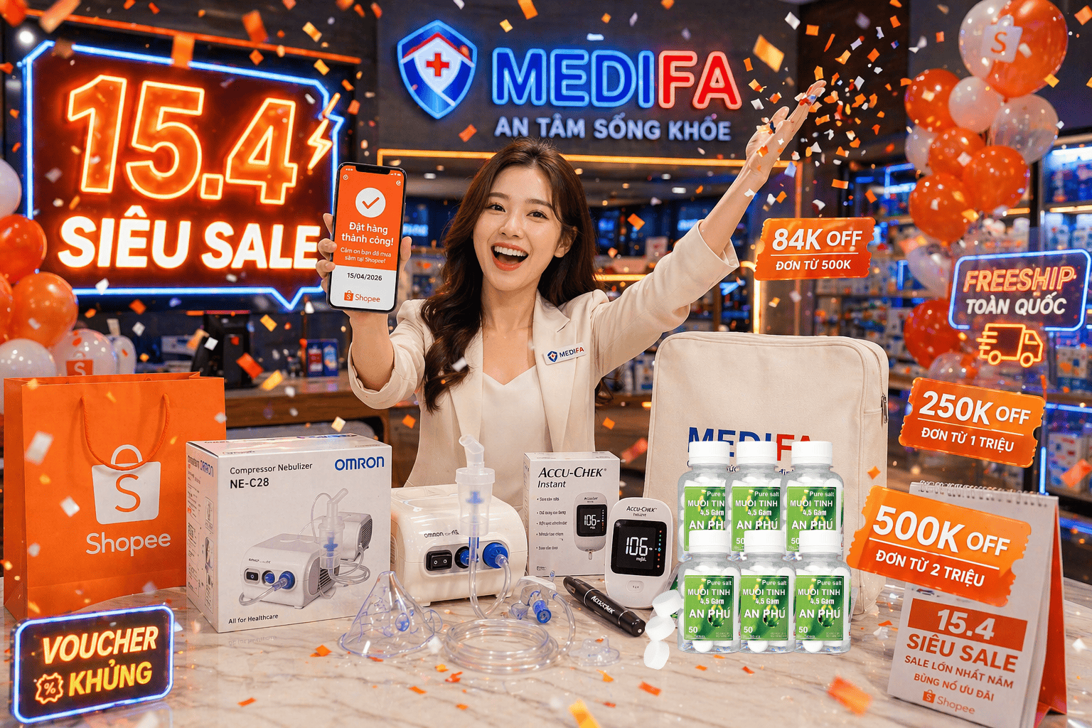 [SỰ KIỆN] Siêu Sale Giữa Tháng Đại Tiệc Quà Tặng & Bùng Nổ Voucher Tại MEDIFA