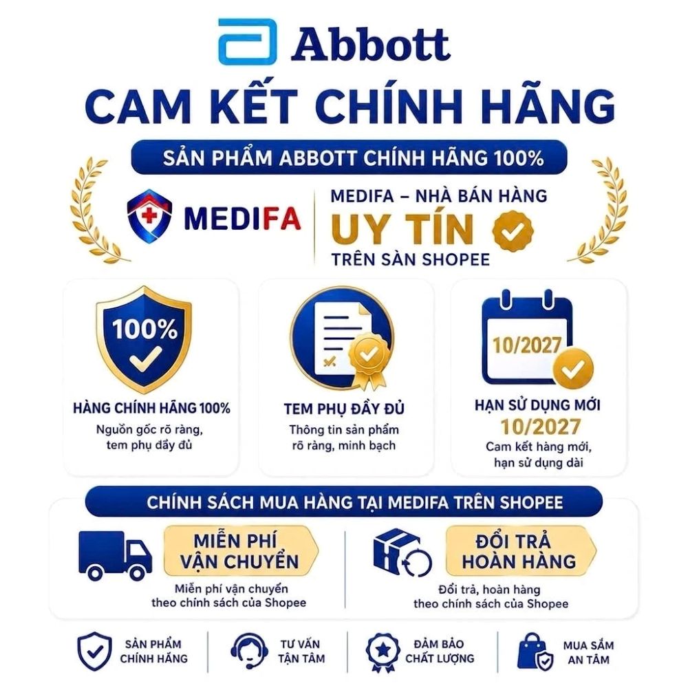 [Bứt Phá Tầm Vóc] – Bộ Ba Dinh Dưỡng Trẻ Em Abbott Chính Hãng: Phát Triển Chiều Cao, Tăng Cân Khỏe Mạnh Và Thông Minh
