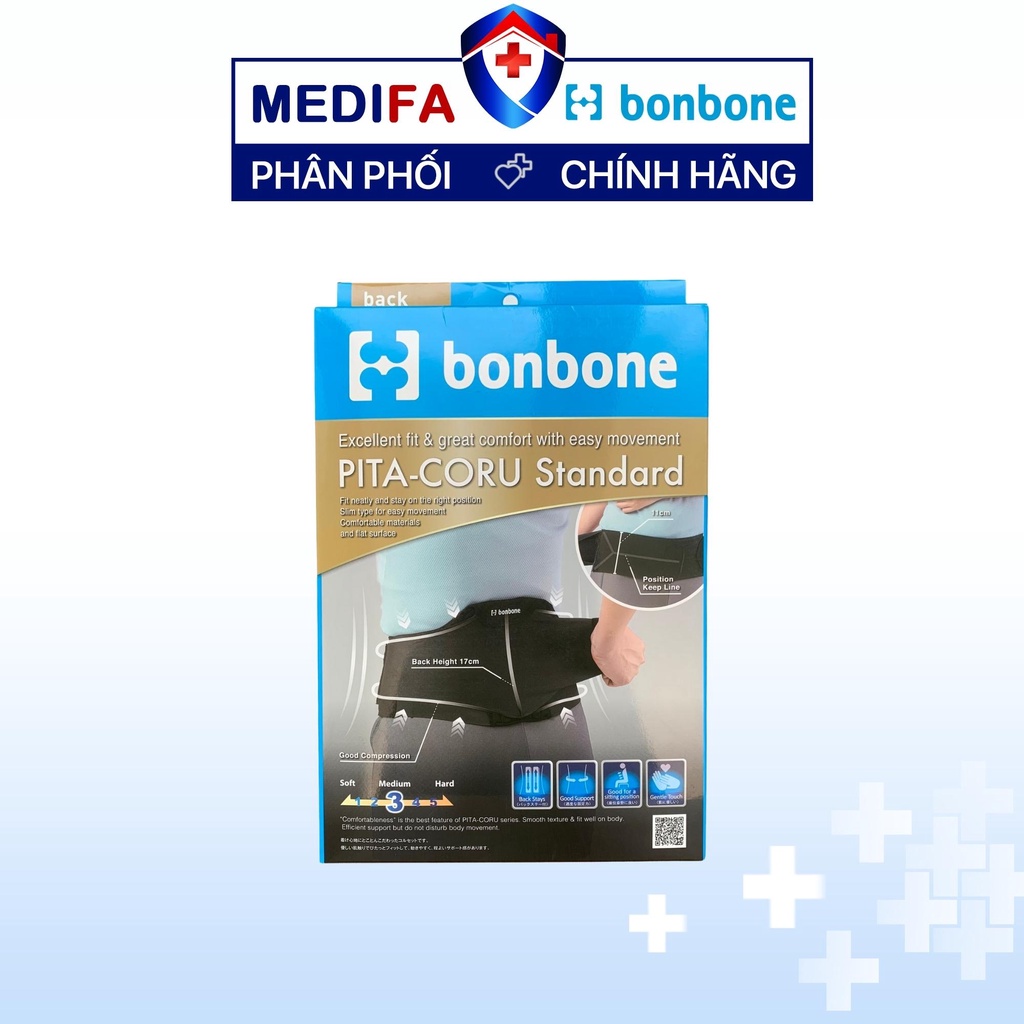 Đai thắt lưng cột sống BonBone Pita Coru Wide