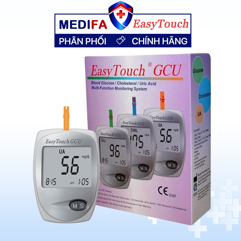 Máy đo 3 in 1 đường huyết, mỡ máu, gout EasyTouch®GCU - chưa kèm que thử