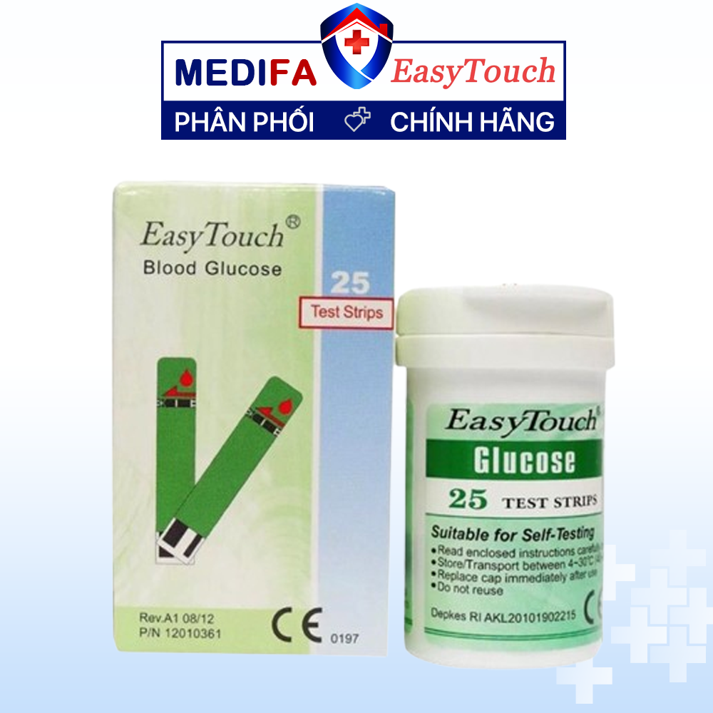 Hộp 25 Que Thử Đường Huyết Easy Touch