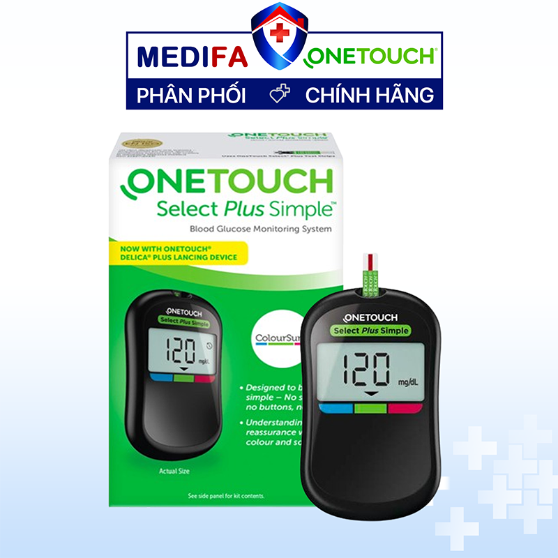 Máy đo đường huyết OneTouch Select Plus Simple (mmol/L) - chưa kèm que thử