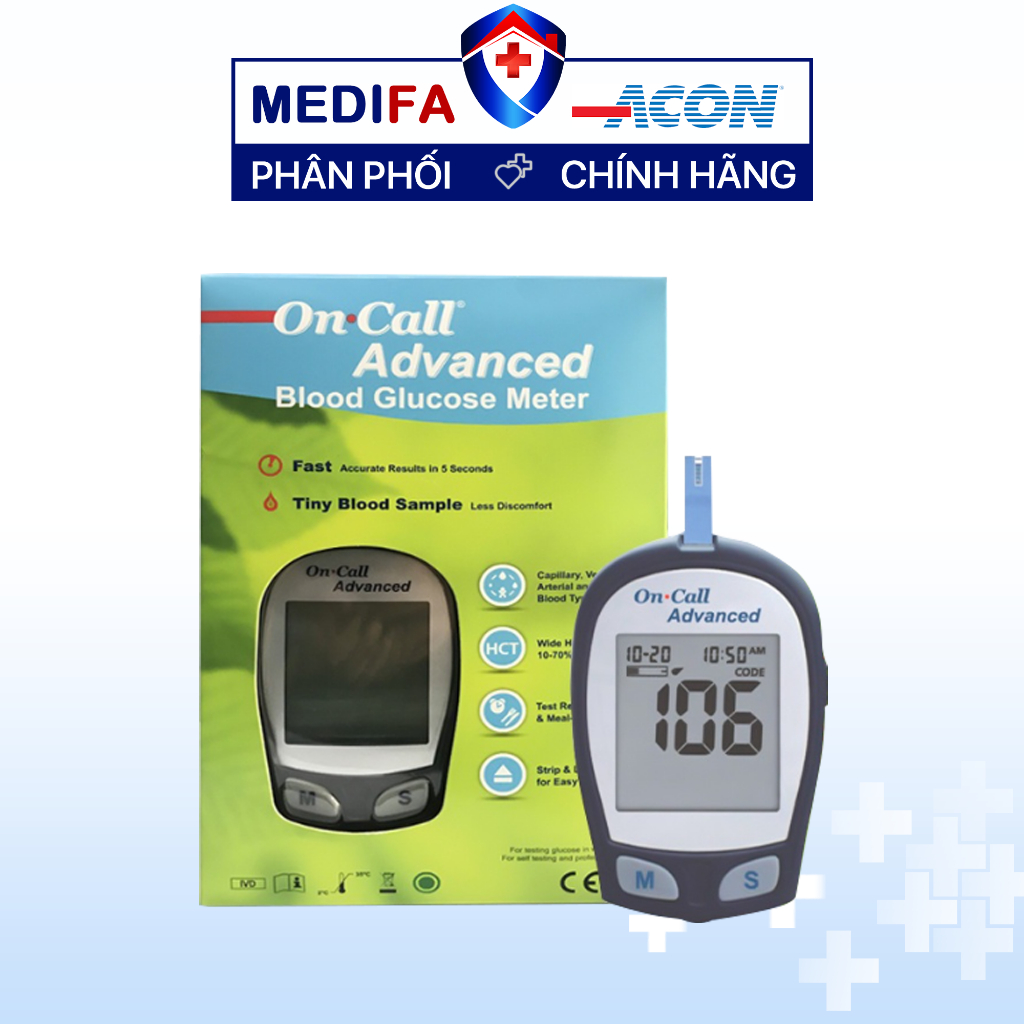 Máy đo đường huyết On Call Advanced (mg/dL) - không kèm que