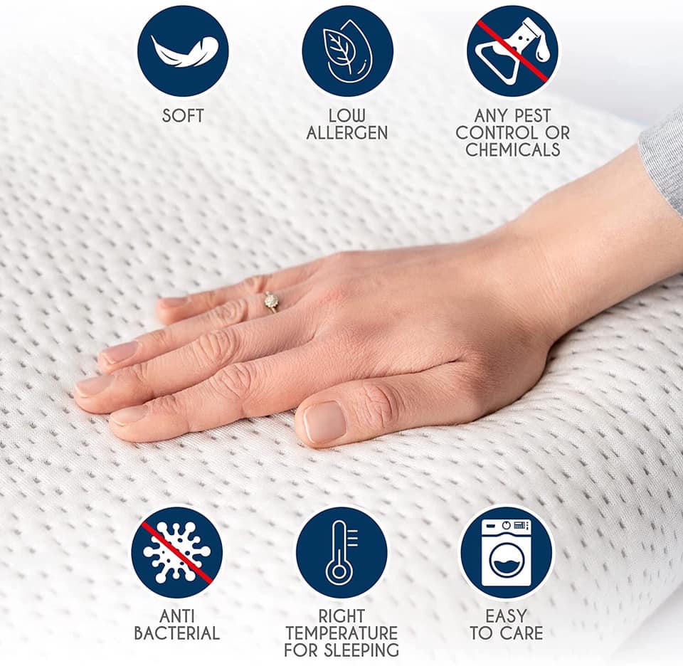 GỐI DREAMZIE MEMORY FOAM PILLOW - GỐI NGỦ CHỐNG ĐAU CỔ VAI GÁY- MADE IN EUROPE