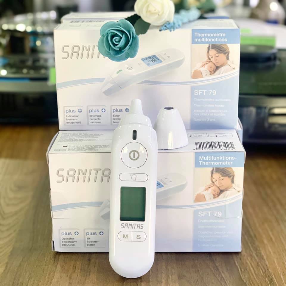 NHIỆT KẾ ĐIỆN TỬ SANITAS LOẠI MỚI NHẤT SFT 79 - ĐO TRÁN – ĐO TAI - ĐO NHIỆT ĐỘ ĐỒ VẬT, CHẤT LỎNG