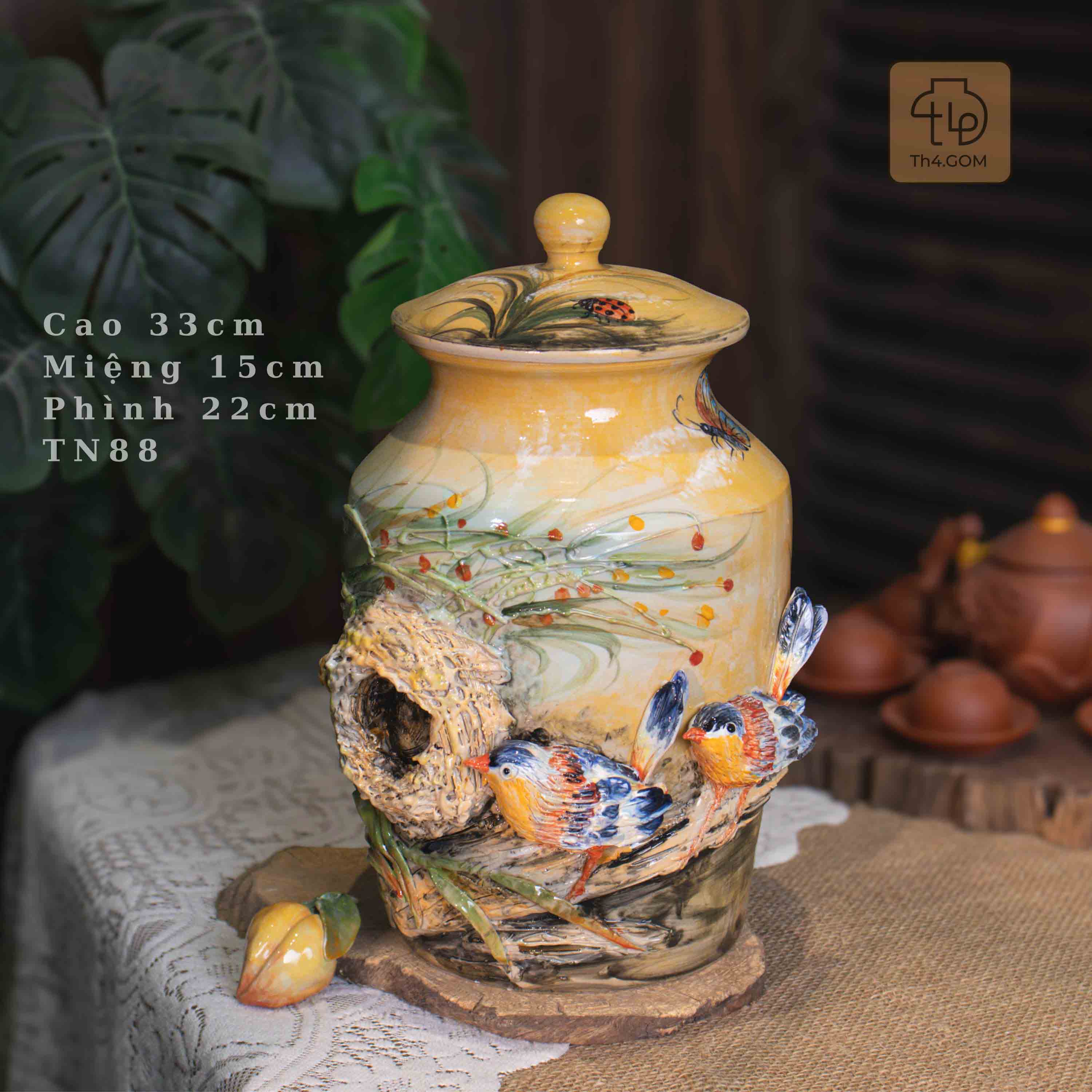 Bình Chóe Đắp Tổ Chim Vuốt Tay Độc Bản - TN88