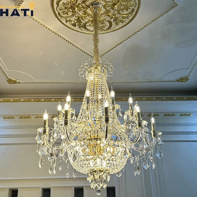 Các mẫu đèn chùm pha lê cao cấp dành cho phòng khách