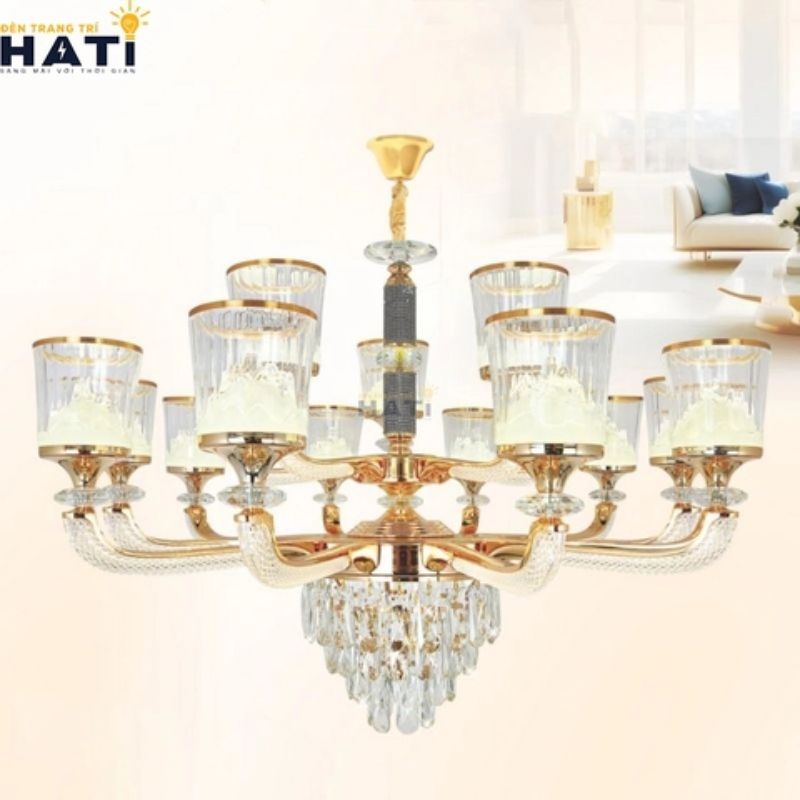 199+ Mẫu đèn chùm xinh, sang trọng dành cho phòng khách