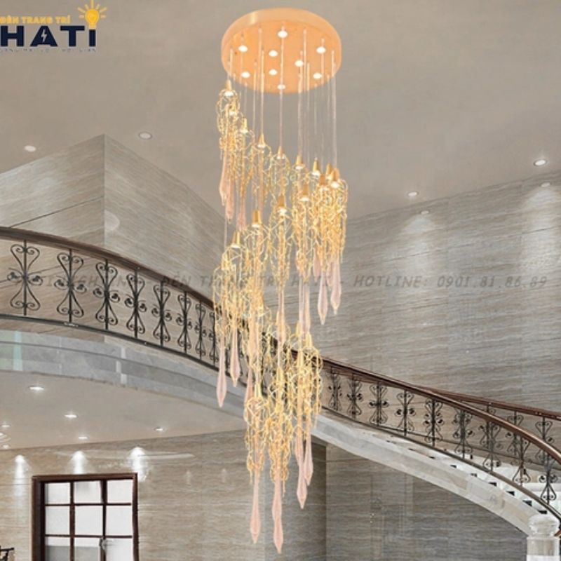 Các mẫu đèn thả cầu thang hiện đại, mới nhất năm 2025