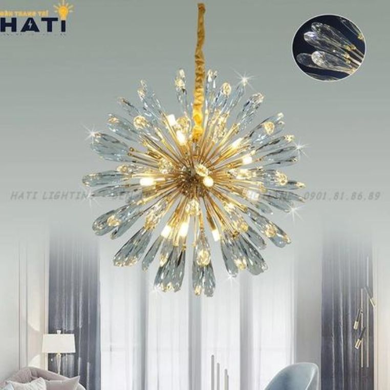 199+ mẫu đèn thả pha lê đẹp, sang trọng