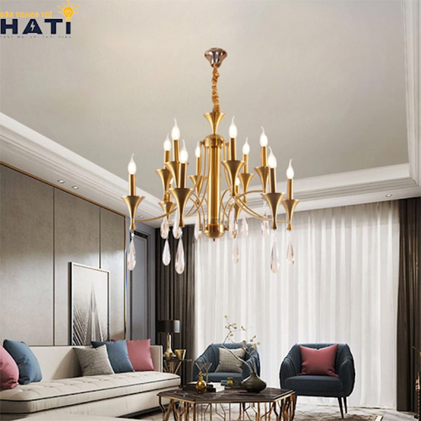 Đèn trang trí phòng khách nhà cấp 4 đẹp nhất