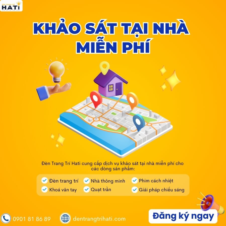 Dịch vụ khảo sát tại nhà miễn phí từ Đèn Trang Trí Hati