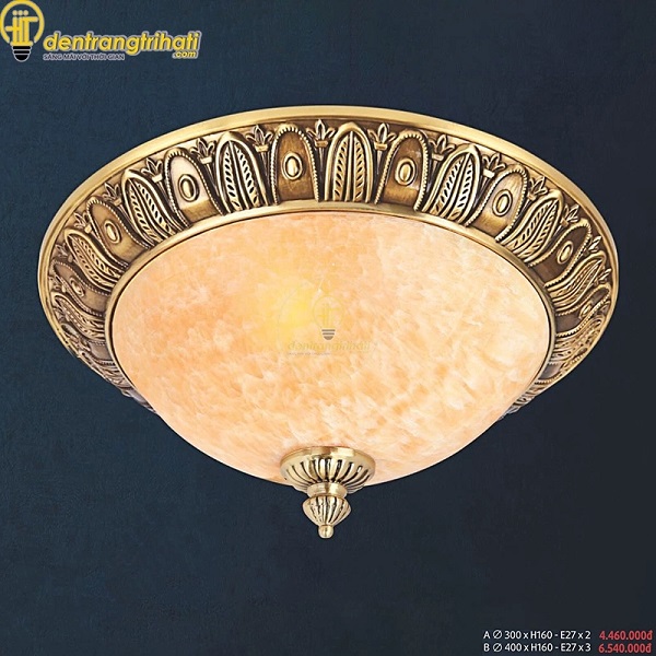 Đèn ốp trần bằng đồng 
