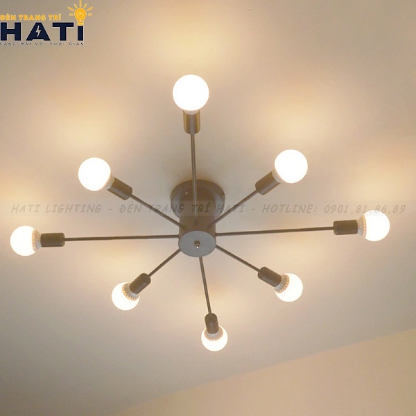 Đèn ốp trần ban công dạng chùm decor lạ mắt