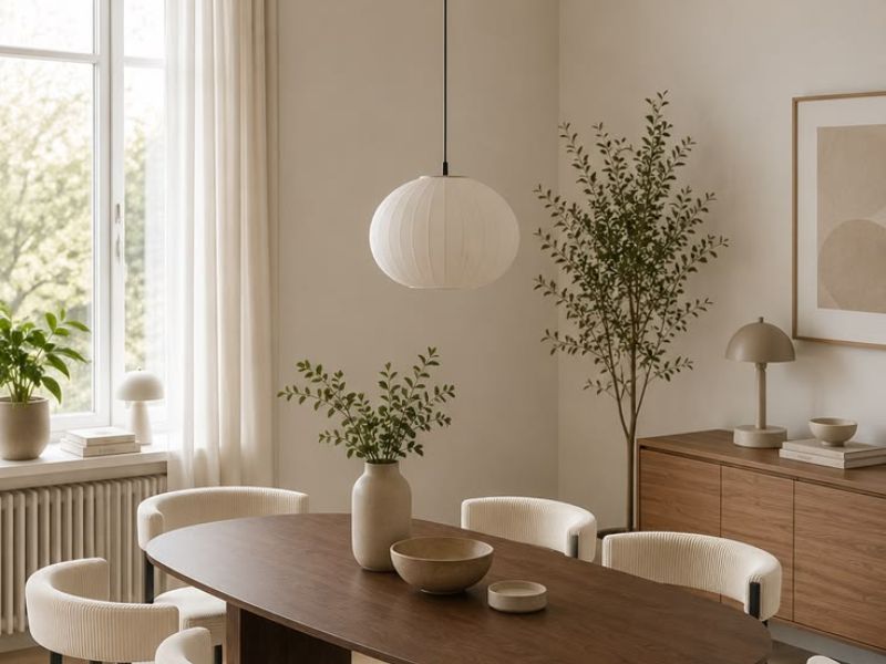 Bố trí đèn phong cách tối giản minimalist cho phòng khách căn hộ hiện đại