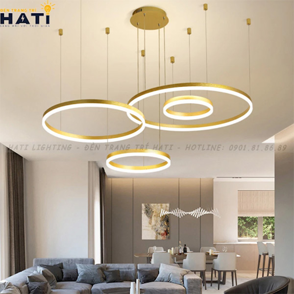 Đèn thả led phòng khách nhà cấp 4