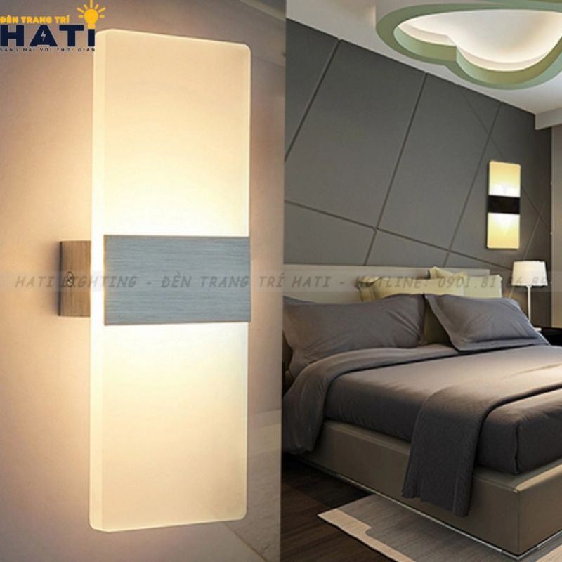 Mẫu đèn tường LED hiện đại gắn tường phòng khách tạo hiệu ứng ánh sáng hắt dịu mắt