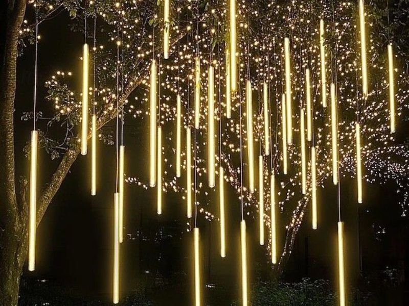 Mẫu đèn LED bọc silicon chống nước quấn thân cây ngoài trời bền đẹp