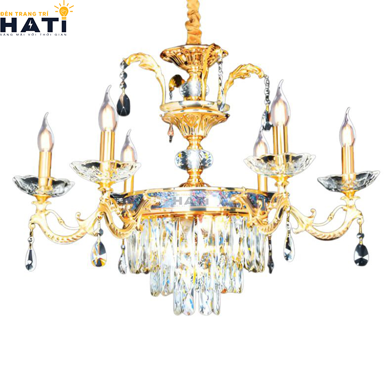 Khớp nối ngàm ren cơ khí CNC và tay uốn lượn đèn chùm tân cổ điển Lligent 6 bóng giữ độ cân bằng tĩnh vững chãi tuyệt đối cho toàn bộ giàn đèn