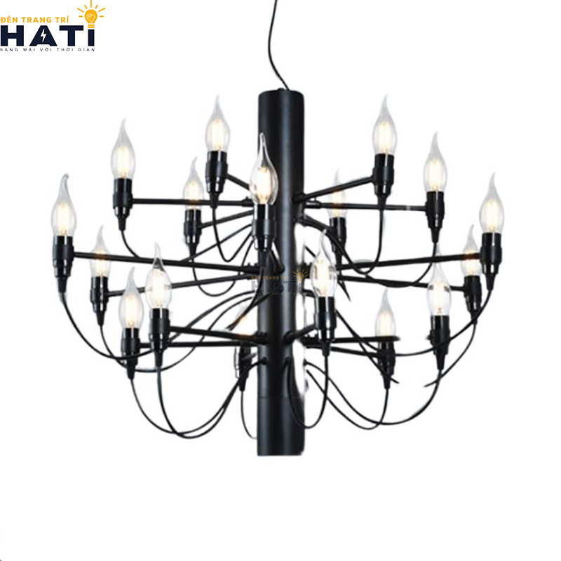 Khớp nối ngàm ren cơ khí CNC và tay uốn lượn đèn chùm tân cổ điển Atura 18 bóng giữ độ cân bằng tĩnh vững chãi tuyệt đối cho toàn bộ giàn đèn