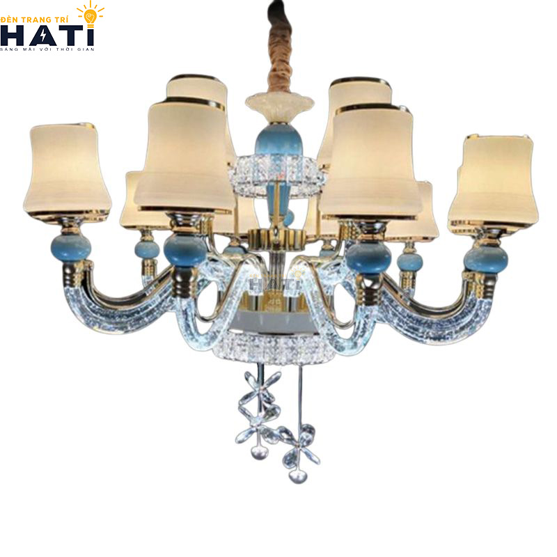 Khớp nối ngàm ren cơ khí CNC và tay uốn lượn đèn chùm tân cổ điển Tundra giữ độ cân bằng tĩnh vững chãi tuyệt đối cho toàn bộ giàn đèn