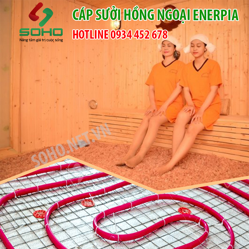 Ứng Dụng Lắp Đặt Cáp Sưởi Sàn Hồng Ngoại Enerpia Cho Phòng Xông Hơi