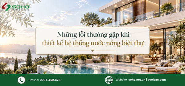 Những lỗi thường gặp khi thiết kế hệ thống nước nóng biệt thự