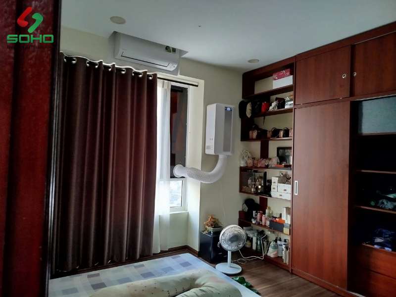 Lắp sai vị trí máy cấp khí tươi cho phòng ngủ