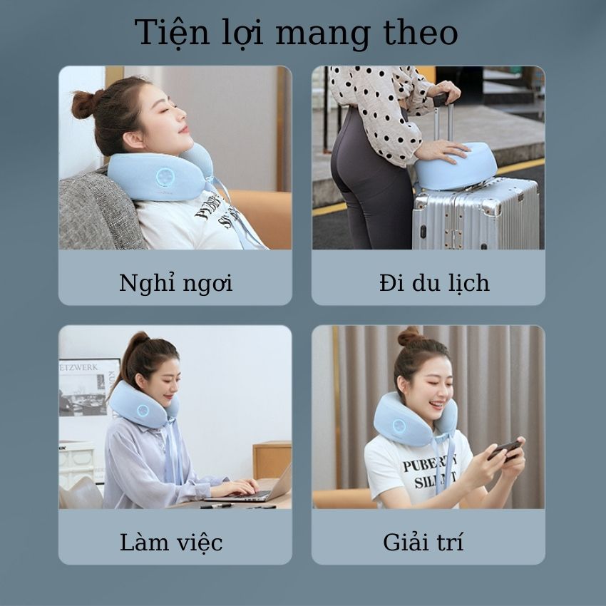 Gối Massage Cổ Vai Gáy Xiaomi Jeeback U3 Giảm Đau Nhanh