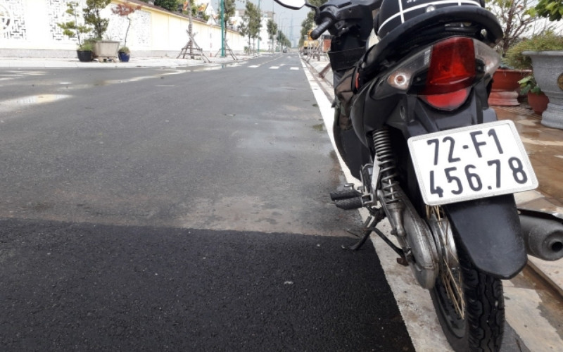 Xe máy ở huyện Đất Đỏ có biển số mang ký hiệu 72H1