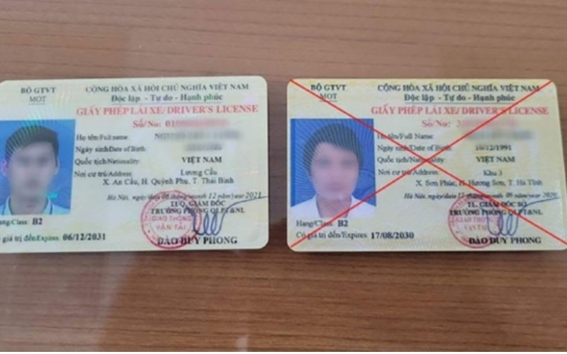 Sử dụng, mua bán và lưu trữ giấy phép lái xe giả là hành vi vi phạm pháp luật