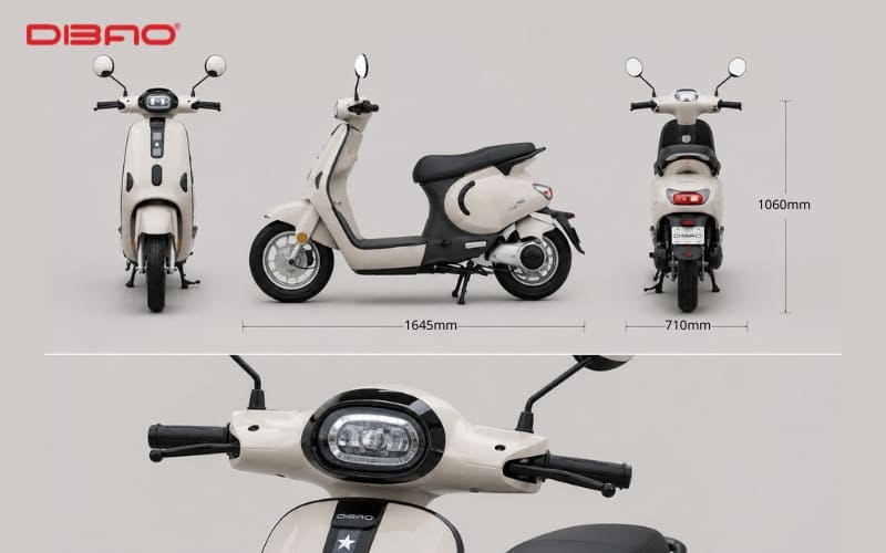 kiểu dáng xe điện Dibao M1P 240