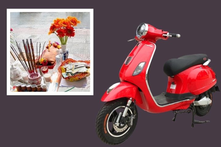lễ vật cúng xe máy mới mua