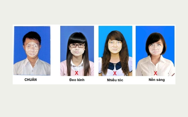 quy định chụp ảnh bằng lái xe