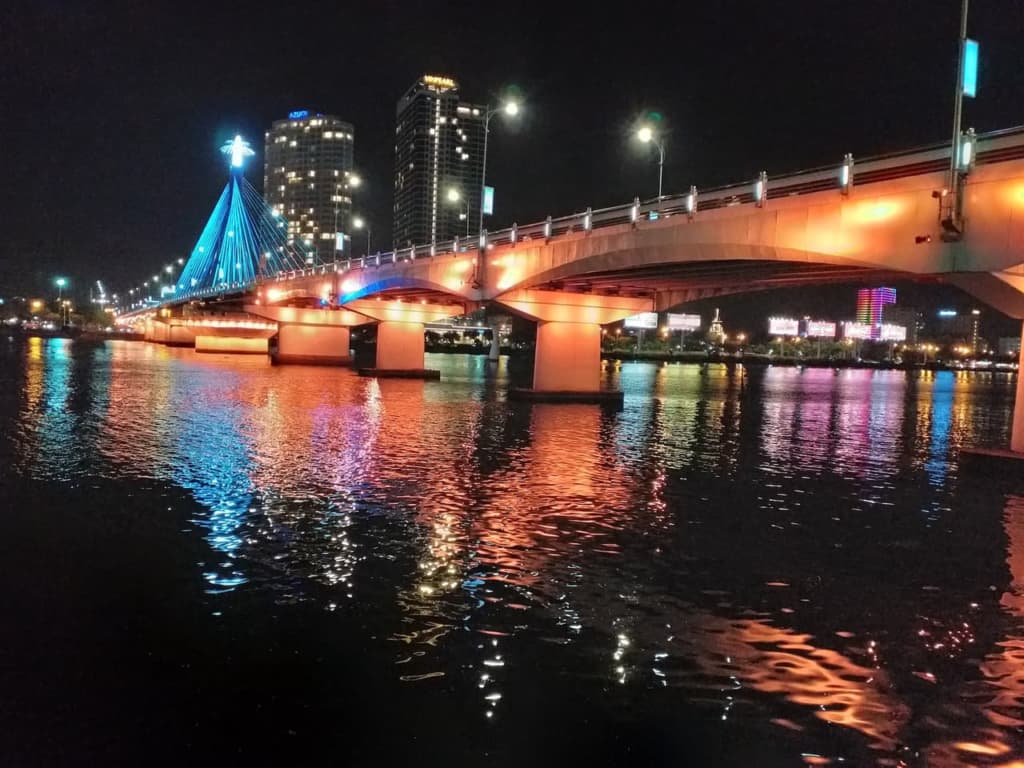 Bold architectural design with dynamic orange and blue lighting effects on  Craiyon